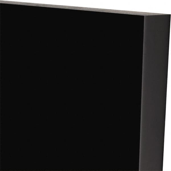 Made in USA - 1" Thick x 12" Wide x 1' Long, Polyurethane Sheet - Black, 60A Hardness, ±0.025 Tolerance - Americas Industrial Supply