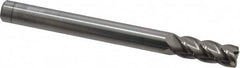 Accupro - 3/8", 4 Flute, Single End, Solid Carbide, 0.02" Corner Radius End Mill - 4" OAL, 40° Helix, Right Hand Flute, 1" LOC, Right Hand Cut - Americas Industrial Supply