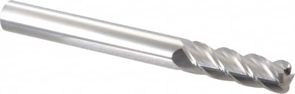Accupro - 5/8", 4 Flute, Single End, Solid Carbide, 1/8" Corner Radius End Mill - 6" OAL, 40° Helix, Right Hand Flute, 2" LOC, Right Hand Cut - Americas Industrial Supply