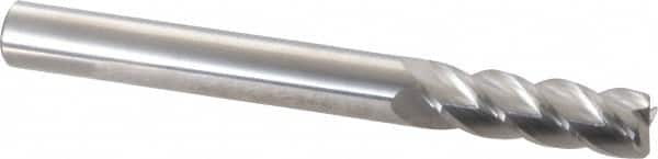 Accupro - 5/8", 4 Flute, Single End, Solid Carbide, 0.045" Corner Radius End Mill - 6" OAL, 40° Helix, Right Hand Flute, 2" LOC, Right Hand Cut - Americas Industrial Supply