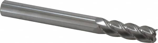 Accupro - 5/8", 4 Flute, Single End, Solid Carbide, 0.06" Corner Radius End Mill - 6" OAL, 40° Helix, Right Hand Flute, 2" LOC, Right Hand Cut - Americas Industrial Supply