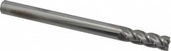 Accupro - 1/2", 4 Flute, Single End, Solid Carbide, 0.015" Corner Radius End Mill - 6" OAL, 40° Helix, Right Hand Flute, 1-1/2" LOC, Right Hand Cut - Americas Industrial Supply
