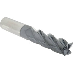 Corner Radius End Mill: 1″ Dia, 3″ LOC, 0.02″ Radius, 4 Flutes, Solid Carbide 6″ OAL, 1″ Shank Dia, 40 ° Helix, AlTiN Coated, Corner Radius End, Centercutting