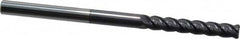 Accupro - 3/16", 4 Flute, Single End, Solid Carbide, 0.03" Corner Radius End Mill - 3" OAL, 40° Helix, Right Hand Flute, 1-1/8" LOC, Right Hand Cut - Americas Industrial Supply