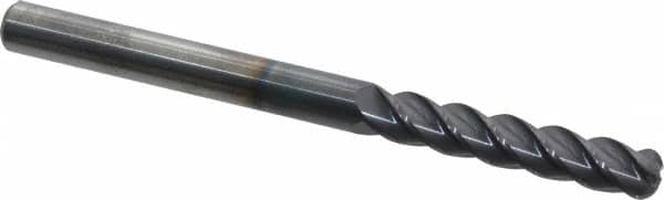 Accupro - 5/16", 4 Flute, Single End, Solid Carbide, 1/8" Corner Radius End Mill - 4" OAL, 40° Helix, Right Hand Flute, 1-5/8" LOC, Right Hand Cut - Americas Industrial Supply