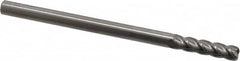 Accupro - 3/8", 4 Flute, Single End, Solid Carbide, 1/8" Corner Radius End Mill - 4" OAL, 40° Helix, Right Hand Flute, 1-3/4" LOC, Right Hand Cut - Americas Industrial Supply