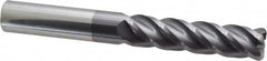 Accupro - 3/4", 4 Flute, Single End, Solid Carbide, 1/8" Corner Radius End Mill - 6" OAL, 40° Helix, Right Hand Flute, 3" LOC, Right Hand Cut - Americas Industrial Supply