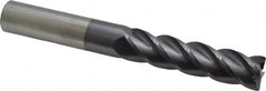 Accupro - 3/4", 4 Flute, Single End, Solid Carbide, 0.045" Corner Radius End Mill - 6" OAL, 40° Helix, Right Hand Flute, 3" LOC, Right Hand Cut - Americas Industrial Supply