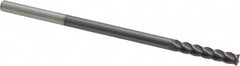 Accupro - 3/16", 4 Flute, Single End, Solid Carbide, 0.01" Corner Radius End Mill - 4" OAL, 40° Helix, Right Hand Flute, 1" LOC, Right Hand Cut - Americas Industrial Supply