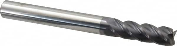 Accupro - 5/8" Diam 4 Flute Solid Carbide 0.01" Corner Radius End Mill - Americas Industrial Supply