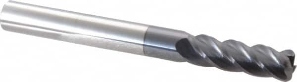 Accupro - 5/8", 4 Flute, Single End, Solid Carbide, 1/8" Corner Radius End Mill - 6" OAL, 40° Helix, Right Hand Flute, 2" LOC, Right Hand Cut - Americas Industrial Supply