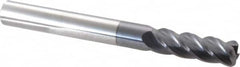 Accupro - 5/8", 4 Flute, Single End, Solid Carbide, 1/8" Corner Radius End Mill - 6" OAL, 40° Helix, Right Hand Flute, 2" LOC, Right Hand Cut - Americas Industrial Supply