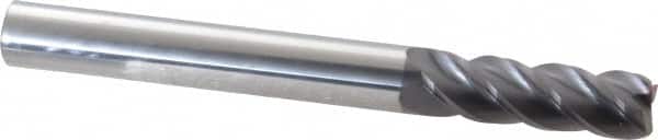 Accupro - 5/8", 4 Flute, Single End, Solid Carbide, 0.03" Corner Radius End Mill - 6" OAL, 40° Helix, Right Hand Flute, 2" LOC, Right Hand Cut - Americas Industrial Supply