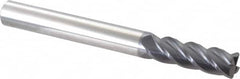 Accupro - 5/8", 4 Flute, Single End, Solid Carbide, 0.06" Corner Radius End Mill - 6" OAL, 40° Helix, Right Hand Flute, 2" LOC, Right Hand Cut - Americas Industrial Supply