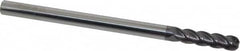 Accupro - 3/8", 4 Flute, Single End, Solid Carbide, 1/8" Corner Radius End Mill - 6" OAL, 40° Helix, Right Hand Flute, 1-1/2" LOC, Right Hand Cut - Americas Industrial Supply