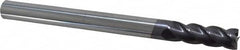 Accupro - 1/2", 4 Flute, Single End, Solid Carbide, 0.015" Corner Radius End Mill - 6" OAL, 40° Helix, Right Hand Flute, 1-1/2" LOC, Right Hand Cut - Americas Industrial Supply