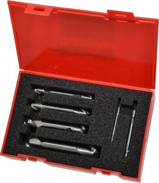 Accupro - 1/8, 3/16, 1/4, 5/16, 3/8 & 1/2", 2 Flute Ball End Mill Set - Uncoated, Solid Carbide, Double End, 1/8, 3/16, 1/4, 5/16, 3/8, 1/2" Shank Diam, Centercutting - Americas Industrial Supply