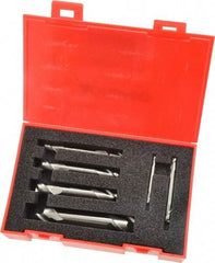 Accupro - 1/8, 3/16, 1/4, 5/16, 3/8 & 1/2", 2 Flute Square End Mill Set - Uncoated, Solid Carbide, Double End, 1/8, 3/16, 1/4, 5/16, 3/8, 1/2" Shank Diam, Centercutting - Americas Industrial Supply