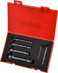 Accupro - 1/8, 3/16, 1/4, 5/16, 3/8 & 1/2", 4 Flute Ball End Mill Set - Uncoated, Solid Carbide, Double End, 1/8, 3/16, 1/4, 5/16, 3/8, 1/2" Shank Diam, Centercutting - Americas Industrial Supply