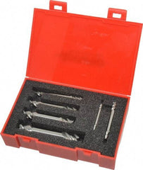Accupro - 1/8, 3/16, 1/4, 5/16, 3/8 & 1/2", 4 Flute Square End Mill Set - Uncoated, Solid Carbide, Double End, 1/8, 3/16, 1/4, 5/16, 3/8, 1/2" Shank Diam, Centercutting - Americas Industrial Supply