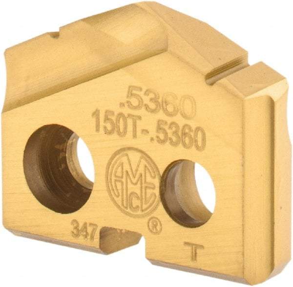 Allied Machine and Engineering - 52/97" Diam, Seat Code 0, Spade Drill Insert - TiN Coated, Cobalt, Series T-A - Americas Industrial Supply