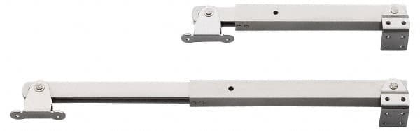 Sugatsune - 15-49/64" OAL x 1-25/32" Wide, 154 Lb Capacity, Heavy Duty Lid Stay - Only One Stay per Lid Required, 7/32" Mounting Hole Diam, 90° Max Opening, Satin 304 Stainless Steel - Americas Industrial Supply