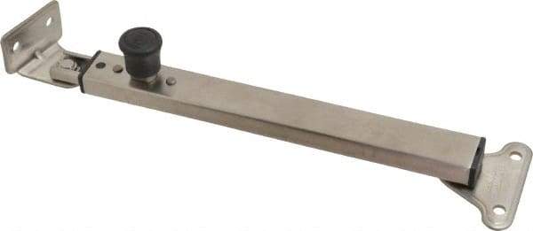 Sugatsune - 12-7/32" OAL x 1-29/32" Wide, 66 Lb Capacity, Lid Stay with Lock - Only One Stay per Lid Required, 11/64" Mounting Hole Diam, 90° Max Opening, Satin 304 Stainless Steel & ABS - Americas Industrial Supply