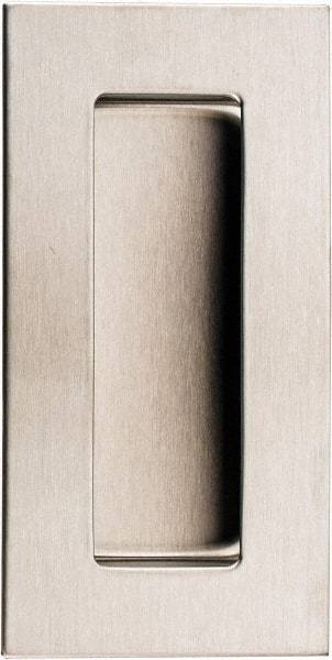Sugatsune - 120mm Overall Width x 60mm Overall Height, 15mm Recess Depth, Satin Recessed Pull - 304 Stainless Steel, 28mm Recess Height, 86mm Recess Width, 110mm Center to Center, M4 Thread - Americas Industrial Supply