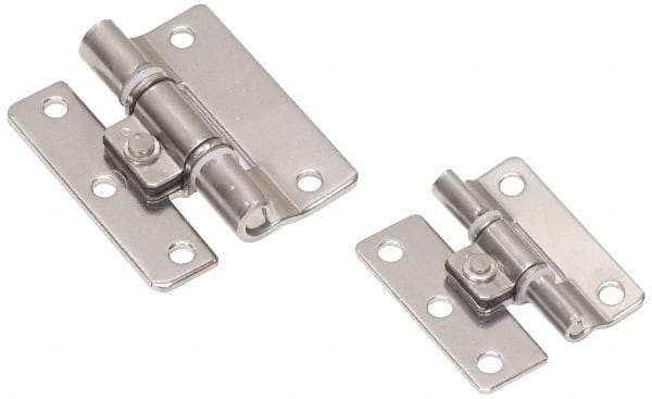 Sugatsune - 3-35/64" Long x 3-1/4" Wide x 5/64" Thick, Stainless Steel Torque Hinge - Stainless Steel, Polished Finish - Americas Industrial Supply