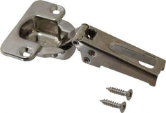 Sugatsune - 57mm Long x 55mm Wide x 38mm Thick, Concealed Overlay Hinge - 304 Stainless Steel, Polished Finish - Americas Industrial Supply