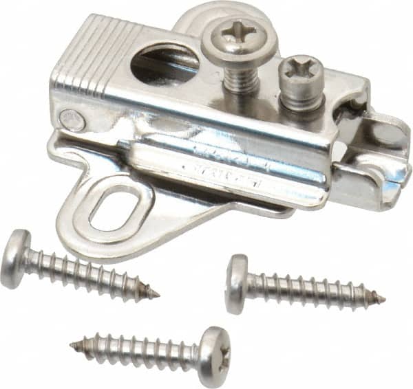 Sugatsune - 41.5mm Long x 48mm Wide x 18mm Thick, Hinge Mounting Plate - 304 Stainless Steel, Polished Finish - Americas Industrial Supply