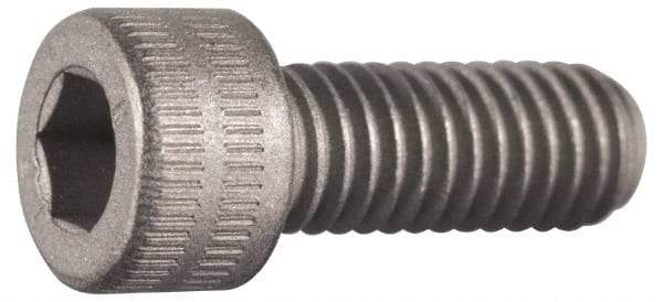 Made in USA - #10-32 UNF Hex Socket Drive, Socket Cap Screw - Grade A-286 Alloy Steel, Passivated Finish, Fully Threaded, 1" Length Under Head - Americas Industrial Supply