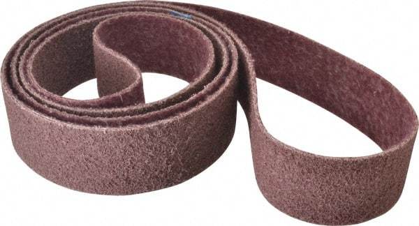 Brite Star - 3" Wide x 132" OAL, 120 Grit, Aluminum Oxide Abrasive Belt - Aluminum Oxide, Medium, Nonwoven, Series SC-BS - Americas Industrial Supply