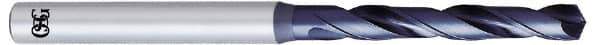 OSG - Letter U 130° Powdered Metal Jobber Drill - V Finish, Right Hand Cut, Spiral Flute, Straight Shank, 131mm OAL, Standard Point - Americas Industrial Supply