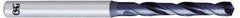 OSG - #22 130° Powdered Metal Jobber Drill - V Finish, Right Hand Cut, Spiral Flute, Straight Shank, 75mm OAL, Standard Point - Americas Industrial Supply