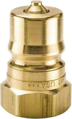 Parker - 1/2 NPTF Brass Hydraulic Hose Female Pipe Thread Nipple - 1,000 psi, 12 GPM - Americas Industrial Supply