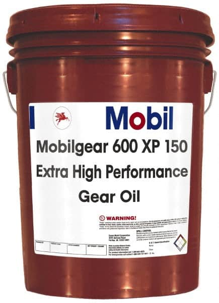 Mobil - 5 Gal Pail, Mineral Gear Oil - ISO 150 - Americas Industrial Supply