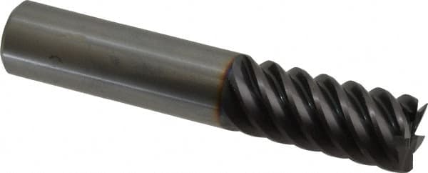 Guhring - 5/8", 1-1/4" LOC, 5/8" Shank Diam, 3-1/2" OAL, 6 Flute, Solid Carbide Square End Mill - Single End, FIREX Finish, Spiral Flute, 55° Helix, Centercutting, Right Hand Cut, Right Hand Flute, Series 3182 - Americas Industrial Supply
