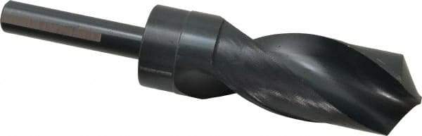 Chicago-Latrobe - 1-9/32" Drill, 118° Point, High Speed Steel Silver Deming & Reduced Shank Drill Bit - Oxide Finish, 6" OAL, Flats on Shank, 3-1/8" Flute Length, Right Hand Cut, Standard Point, Spiral Flute, Regular Spiral - Americas Industrial Supply