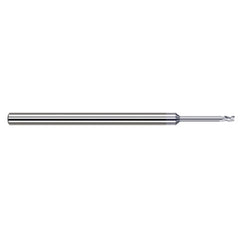 Variable Helix End Mills for Aluminum Alloys - 0.0250″ Cutter Diameter × 0.0380″ Length of Cut × 0.1250″ (1/8″) Reach Carbide Square End Mill for Aluminum Alloys, 3 Flutes, TiB2 Coated