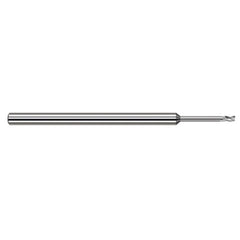 Variable Helix End Mills for Aluminum Alloys - 0.0200″ Cutter Diameter × 0.0300″ Length of Cut × 0.1600″ Reach Carbide Square End Mill for Aluminum Alloys, 3 Flutes