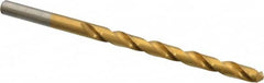 Chicago-Latrobe - #3 118° High Speed Steel Jobber Drill - TiN Finish, Right Hand Cut, Spiral Flute, Straight Shank, 3-3/4" OAL, Standard Point - Americas Industrial Supply