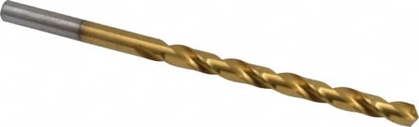 Chicago-Latrobe - #13 118° High Speed Steel Jobber Drill - TiN Finish, Right Hand Cut, Spiral Flute, Straight Shank, 3-1/2" OAL, Standard Point - Americas Industrial Supply