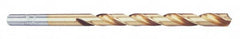 Chicago-Latrobe - Letter Q 118° High Speed Steel Jobber Drill - TiN Finish, Right Hand Cut, Spiral Flute, Straight Shank, 4-3/4" OAL, Standard Point - Americas Industrial Supply