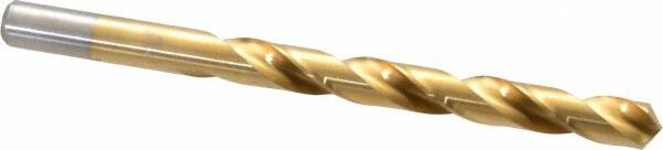Chicago-Latrobe - 23/64" 118° High Speed Steel Jobber Drill - TiN Finish, Right Hand Cut, Spiral Flute, Straight Shank, 4-7/8" OAL, Standard Point - Americas Industrial Supply