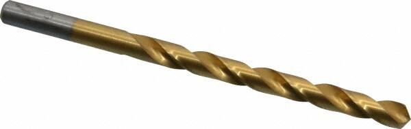 Chicago-Latrobe - Letter C 118° High Speed Steel Jobber Drill - TiN Finish, Right Hand Cut, Spiral Flute, Straight Shank, 4" OAL, Standard Point - Americas Industrial Supply