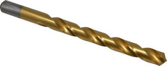 Chicago-Latrobe - Letter Y 118° High Speed Steel Jobber Drill - TiN Finish, Right Hand Cut, Spiral Flute, Straight Shank, 5-1/4" OAL, Standard Point - Americas Industrial Supply