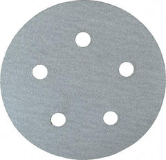 Made in USA - 5" Diam, 80 Grit, Silicon Carbide Hook & Loop Disc - Medium Grade, Coated, B Weight Paper Backing, - Americas Industrial Supply