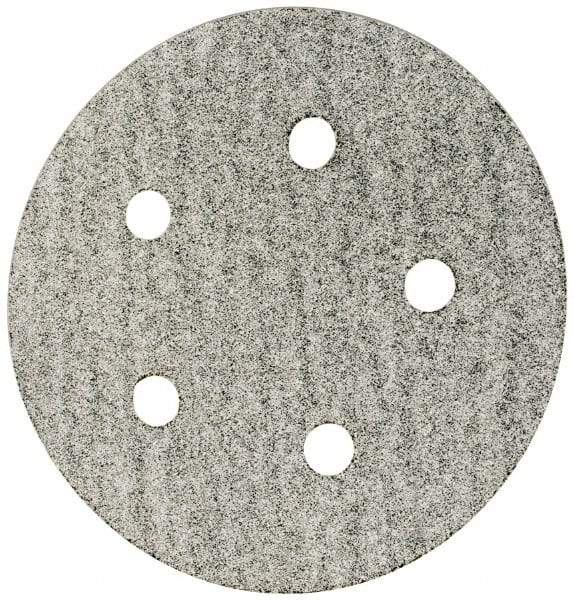 Made in USA - 5" Diam, 100 Grit, Silicon Carbide Hook & Loop Disc - Fine Grade, Coated, B Weight Paper Backing, - Americas Industrial Supply