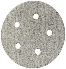 Made in USA - 5" Diam, 100 Grit, Silicon Carbide Hook & Loop Disc - Fine Grade, Coated, B Weight Paper Backing, - Americas Industrial Supply